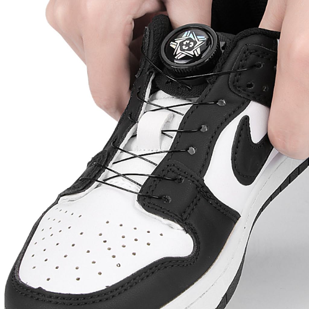 MAYCREATE No Tie Shoelaces for Kids featuring 84cm Elastic TPU Wire and ABS Knob Design