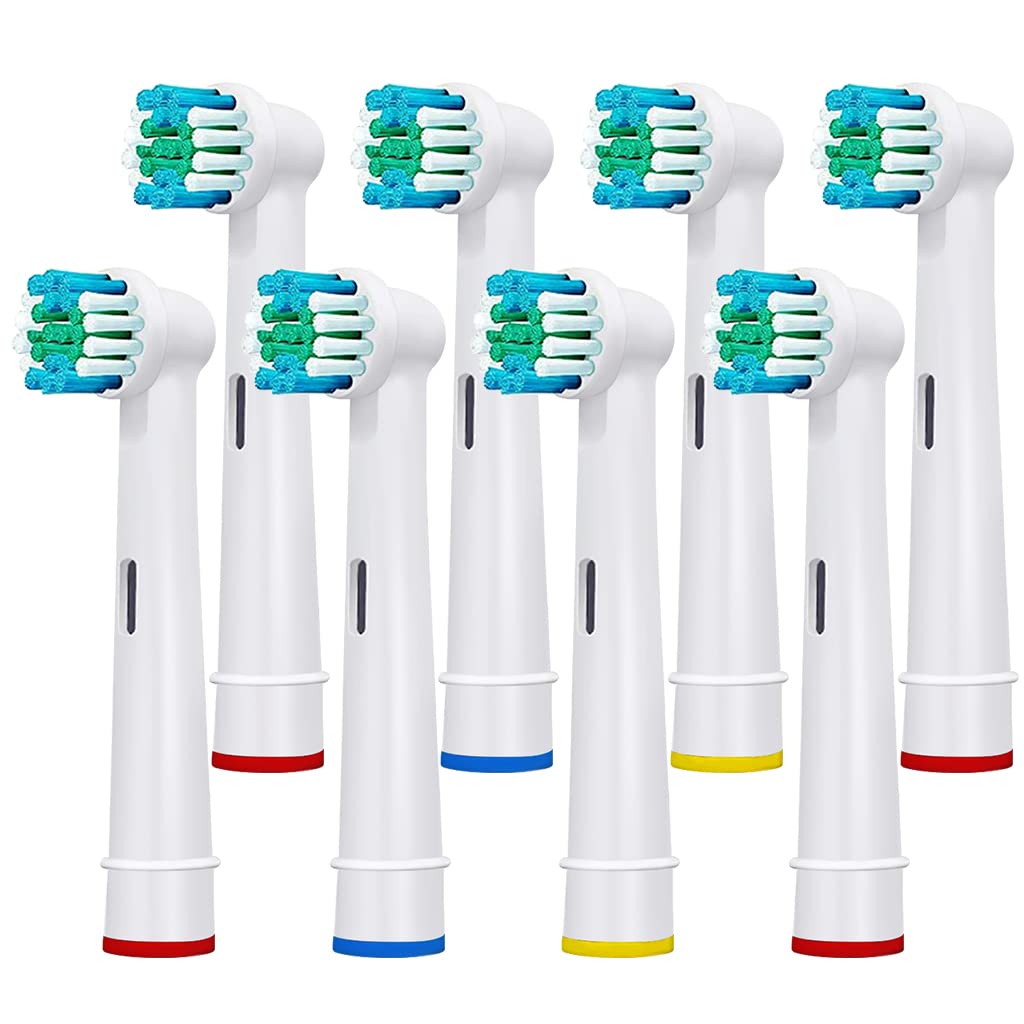 ZORBES® Pack of 8 Replacement Toothbrush Heads Compatible Refills for Most Braun Oral-B Electric Toothbrushes with Classic Precise Clean Replacement Brush Heads