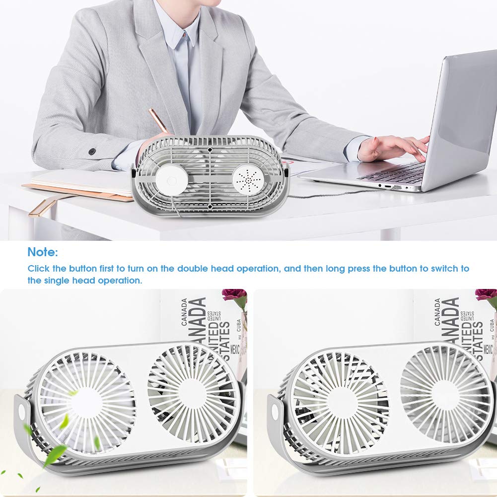 Verilux USB Fan for Home and Office with Dual Aromatherapy Cooling | 230×46×115mm Portable