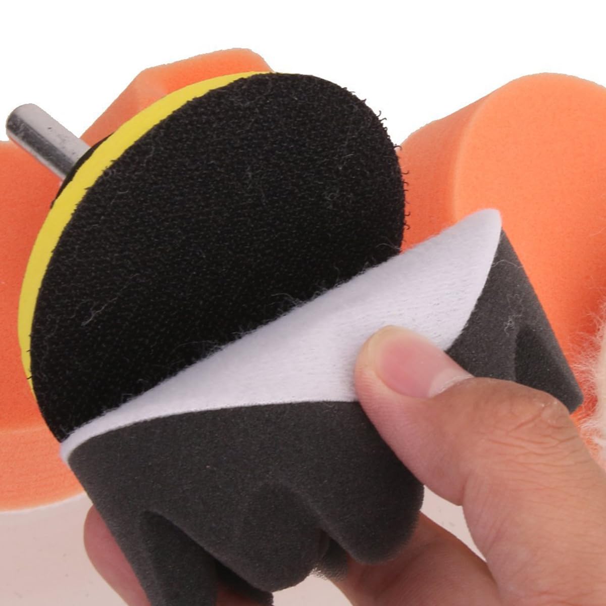 STHIRA Car Polishing Pads Set for Detailing with 4 inch Backing Plate and Spike Sponge Pads | 9 Pcs Kit