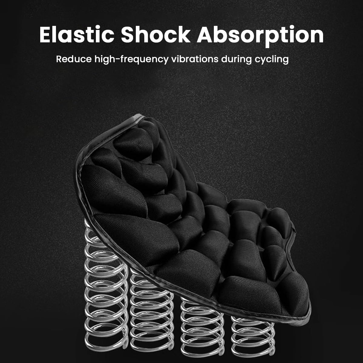 STHIRA Motorcycle Seat Cushions Set of 2 for Long Rides with 3D Anti Skid EVA Memory Foam | Universal Fit