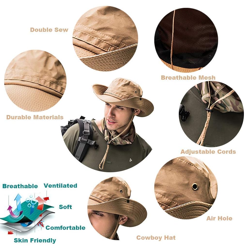 GUSTAVE® Mens Synthetic Bucket Hat 1 Multicolour Free Size 3 PCS