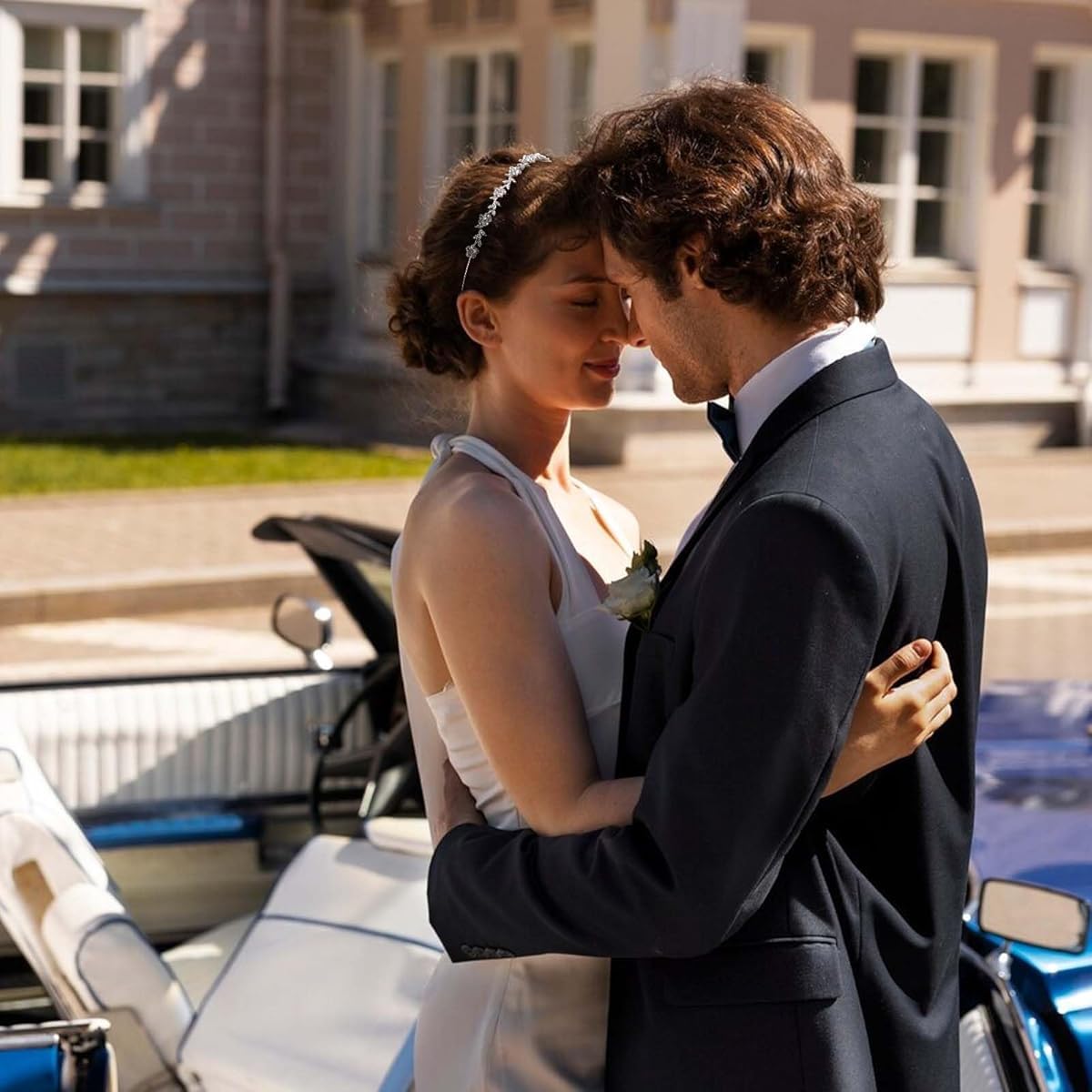 SANNIDHI Hair Bands for Women with Rhinestone Wire Design for Weddings & Parties | 4Pcs Set