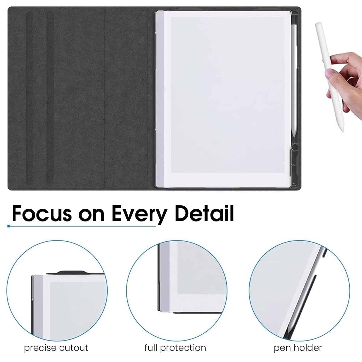 ZORBES Case for reMarkable 2 Tablet 10.3 in with Pen Holder and Adjustable Viewing Angles
