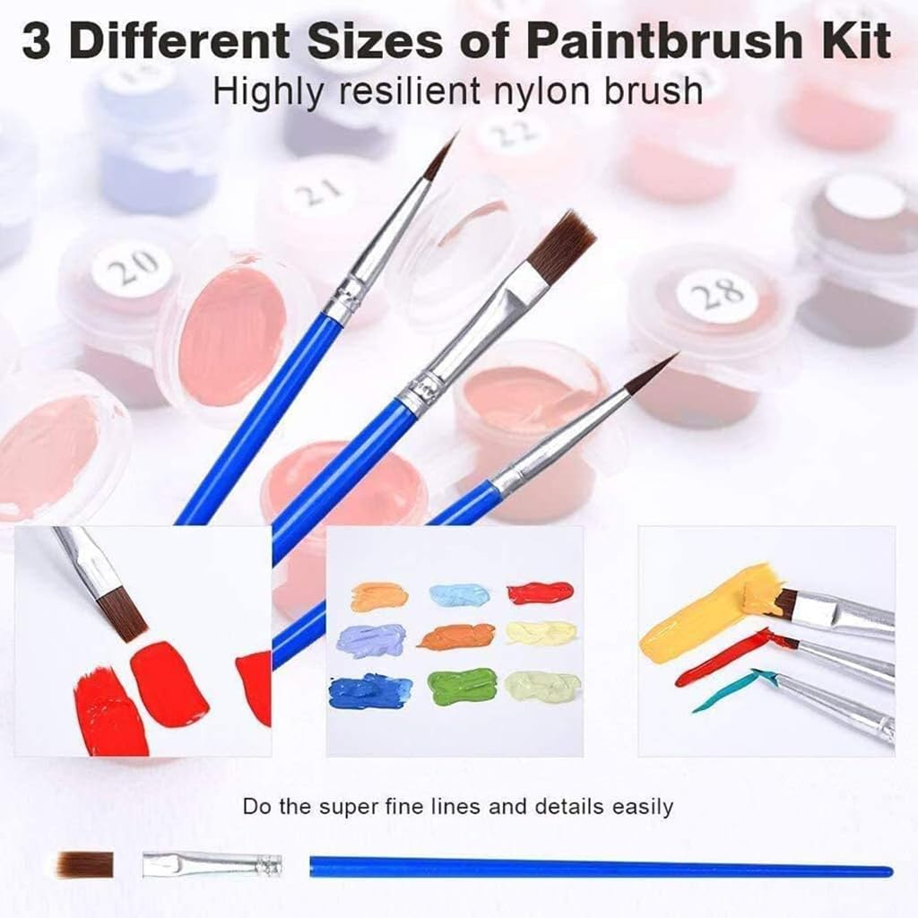 HASTHIP Paint by Numbers Kit for DIY Oil Painting with Brushes and Pigments 16x20 inch | Maple Leaves Woman Wall Art for Adults and Kids