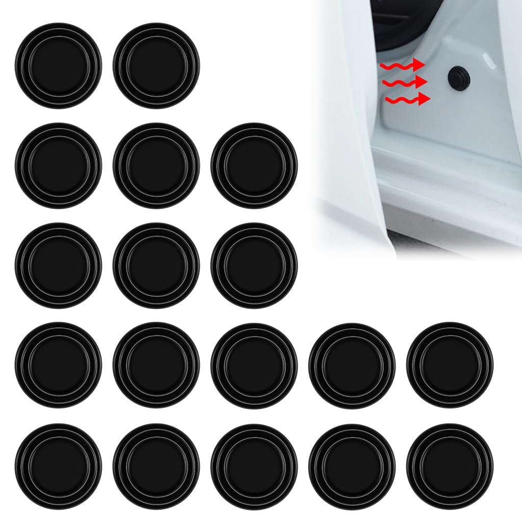 STHIRA Car Door Shock Absorber for Noise Reduction and Anti Collision | 18 Pack 1.1 x 0.4 in Thickened Silicone Self Adhesive Pads