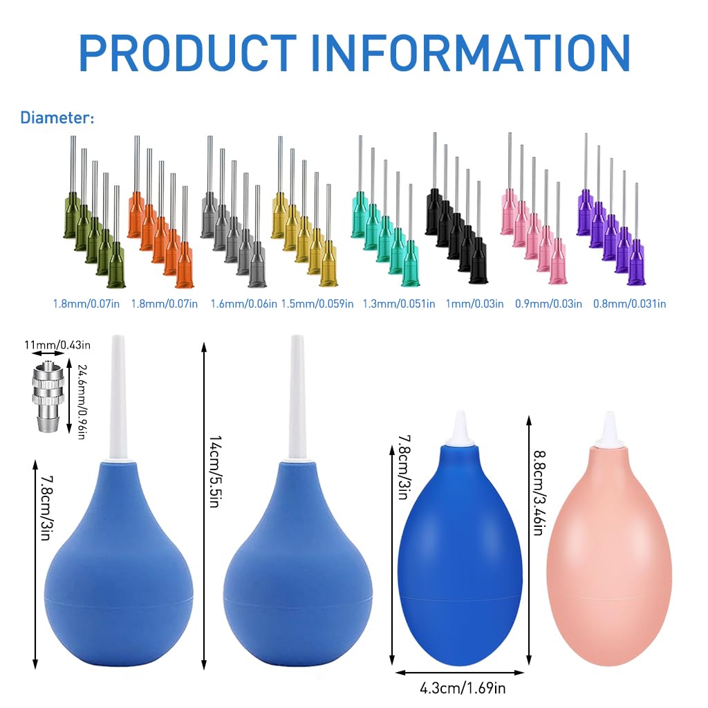 Supvox Pottery Tools Set for Ceramic Glazing with 102 pcs Needles and Silicone Applicators | Precision Slip Trailing Kit