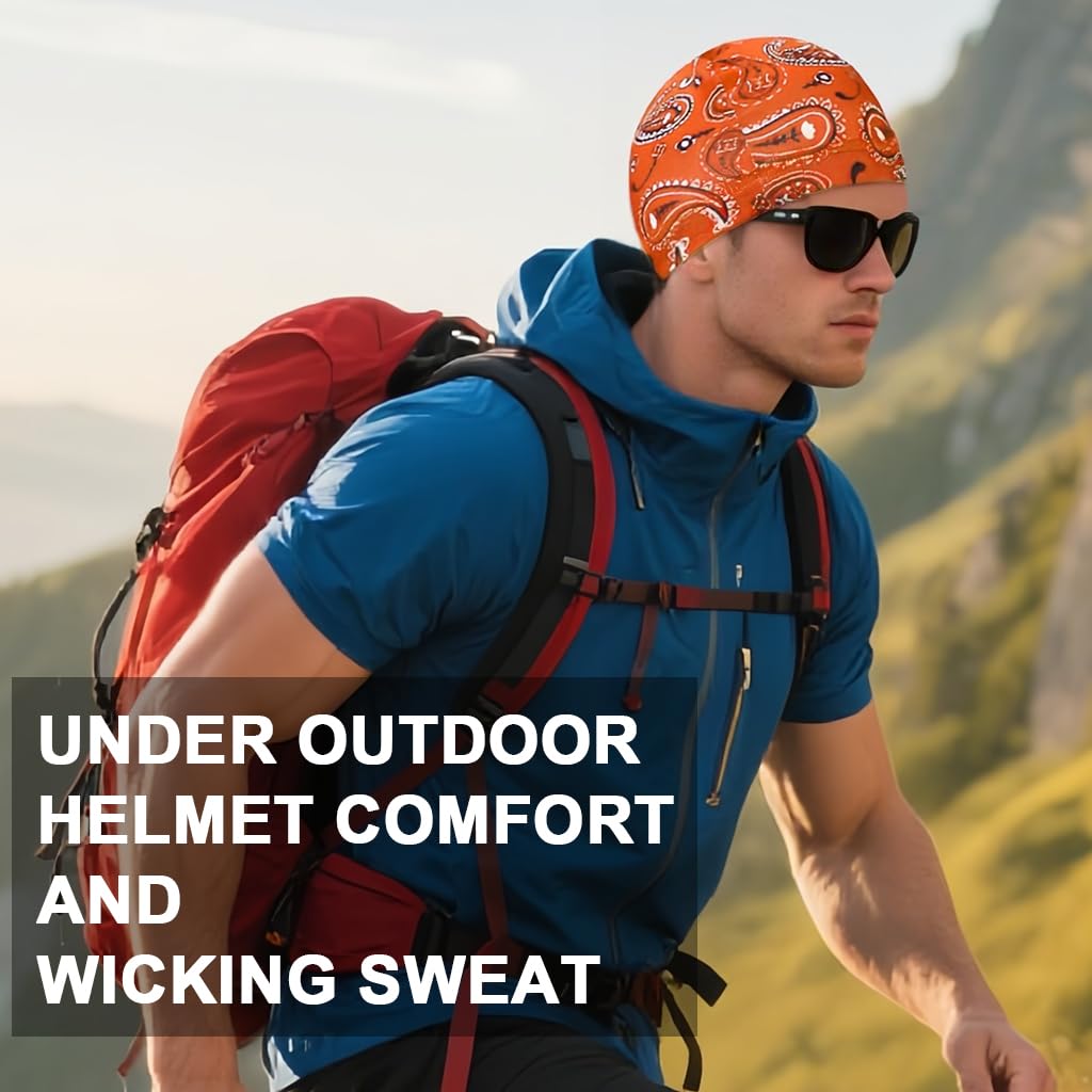 PROBEROS Skull Cap for Cycling and Running with Breathable Stretch Fabric | 6 Pcs Unisex Set