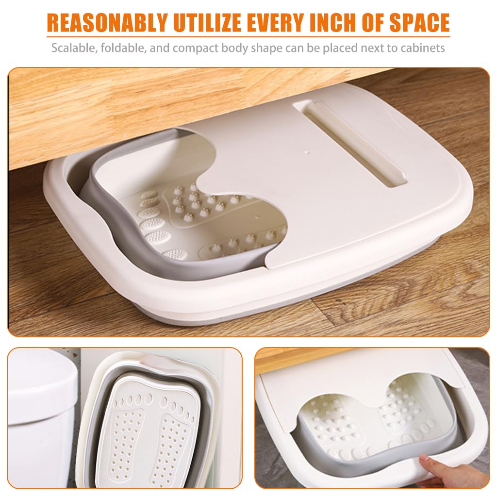 HASTHIP Foot Spa Bath for Relaxing Foot Soaks with 15L Collapsible Design and Massage Nubs