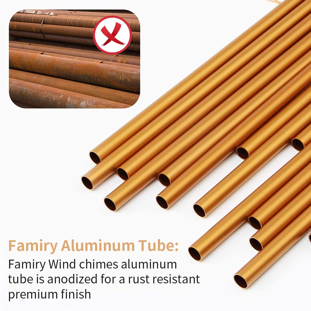 HASTHIP Wind Chimes for Home featuring 15 Aluminum Tubes and Hanging Hook Design | 23 Inch