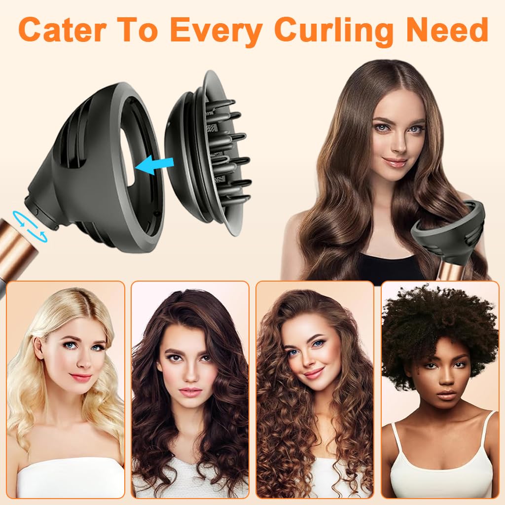 MAYCREATE Wave Curl Diffuser for Dyson Airwrap with Dome and Diffuse Modes | Enhances Wavy and Curly Hair