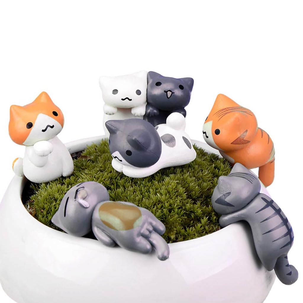Zibuyu Cat Figurines for Home and Office Decor featuring Resin Craftsmanship | Lucky Gift