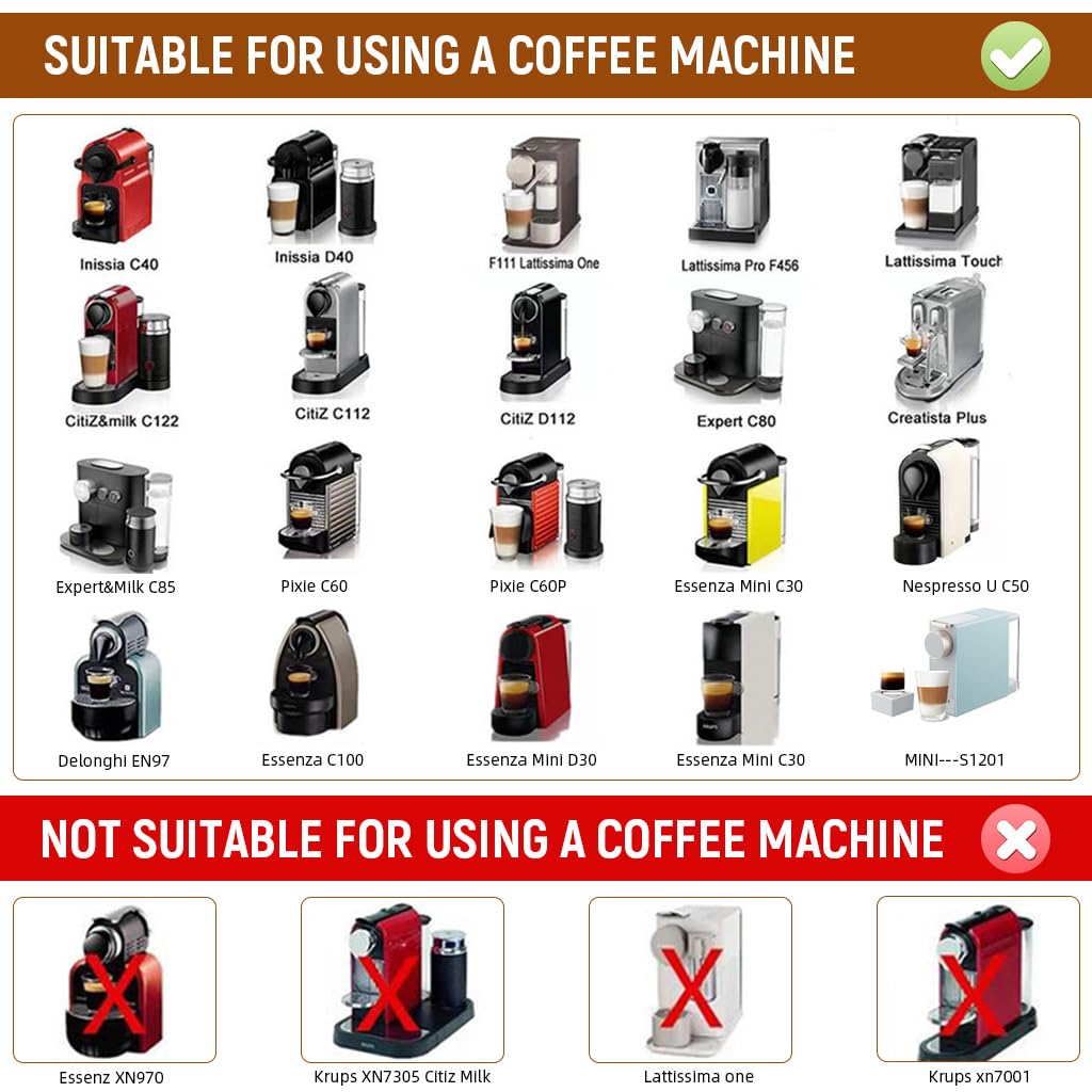 Supvox Reusable Coffee Filter Pods for Nespresso with 4g Capacity and 304 Stainless Steel Mesh Lid