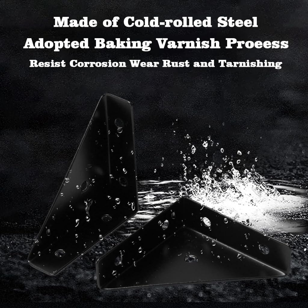 Serplex Corner Braces for Furniture Repair with 90 Degree Angle Support and Steel Build | 12PCS Set