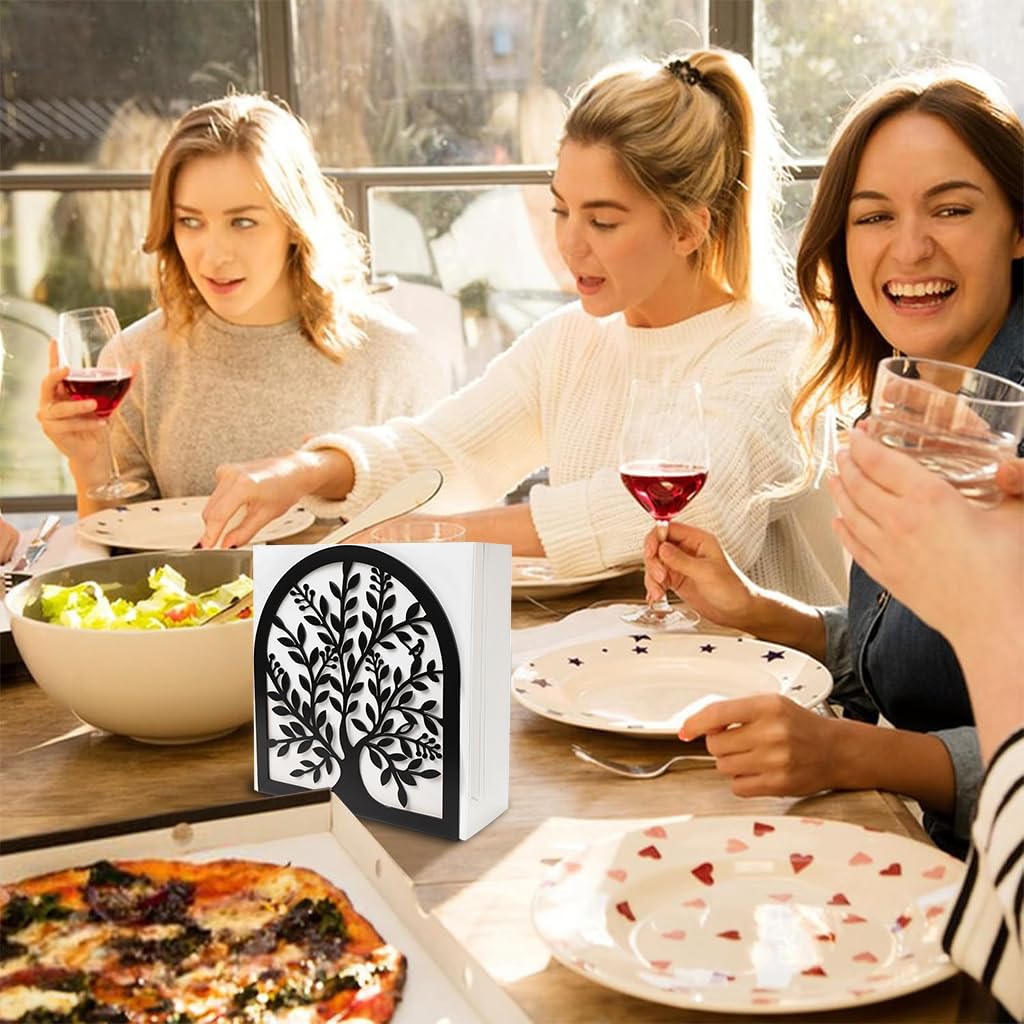 ZIBUYU Table Napkin Holder for Dining Table with Upright Space‑Saving Design | Easy‑Clean Decorative Organizer