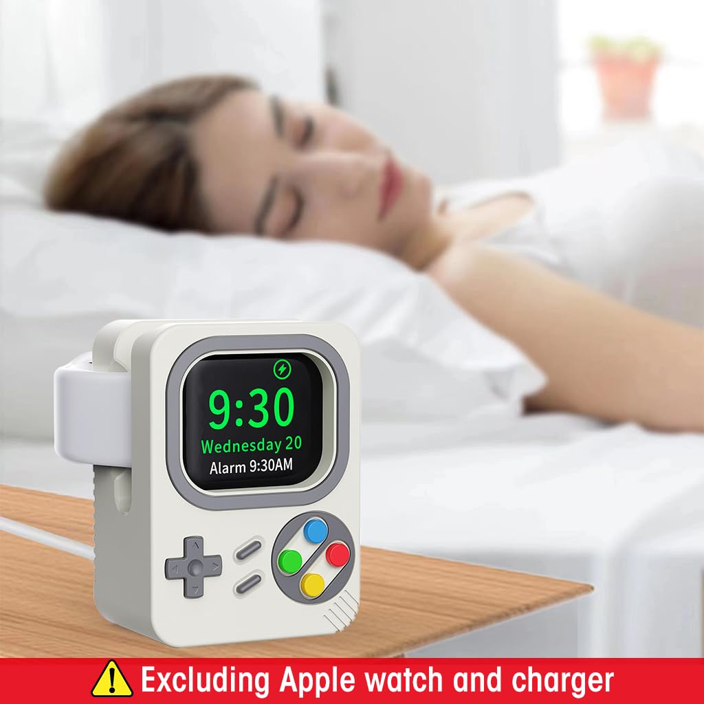 ZORBES® Silicone Stand for Apple Watch Retro Cartoon Apple Watch Holder Wireless Charger Organizer Universal Wireless Charger Organizer Charging Stand for Apple Watch Series Apple Watch SE