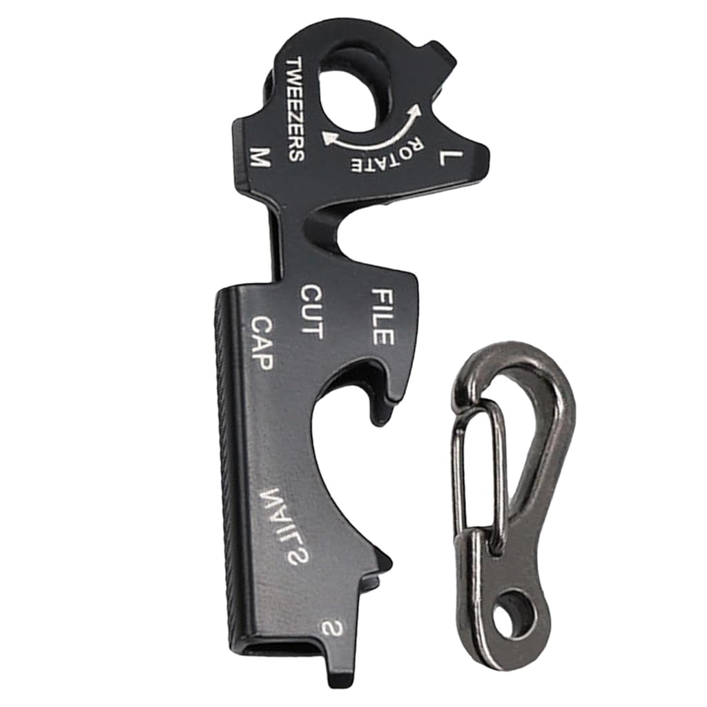 Proberos® EDC Multi Tool Portable Keyring Gadget with Carabiner Stainless Steel Multi Tool  with Bottle Opener, Cutter, Screwdriver