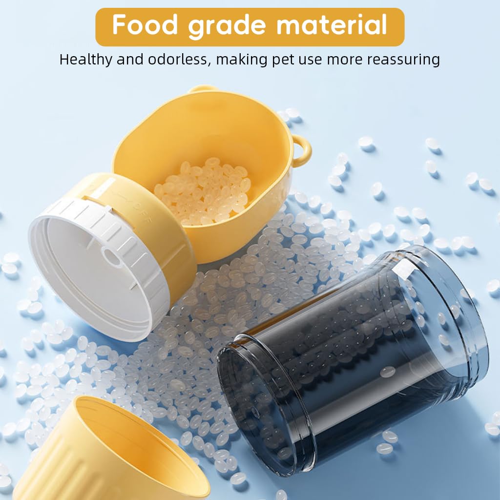 Qpets Pet Bowl Cap Portable Dog Feeder for Travel with 400ml Water and 180ml Food Storage | BPA-Free Detachable Design