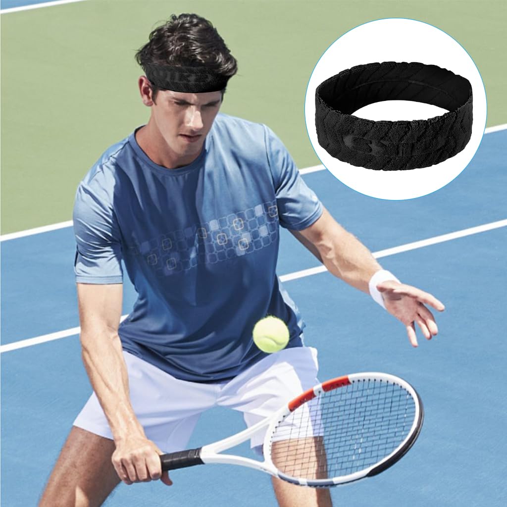 Proberos Sport Headband for Running and Yoga with Anti Slip Silicone Grip | Cotton Blend Breathable Design