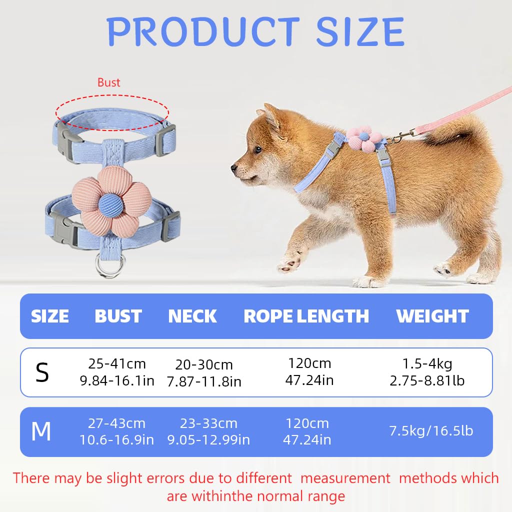 Qpets Cat Harness with Leash Set for Outdoor Walking featuring Quick Release Buckle and 120cm Leash | Fits Chest 27–43cm