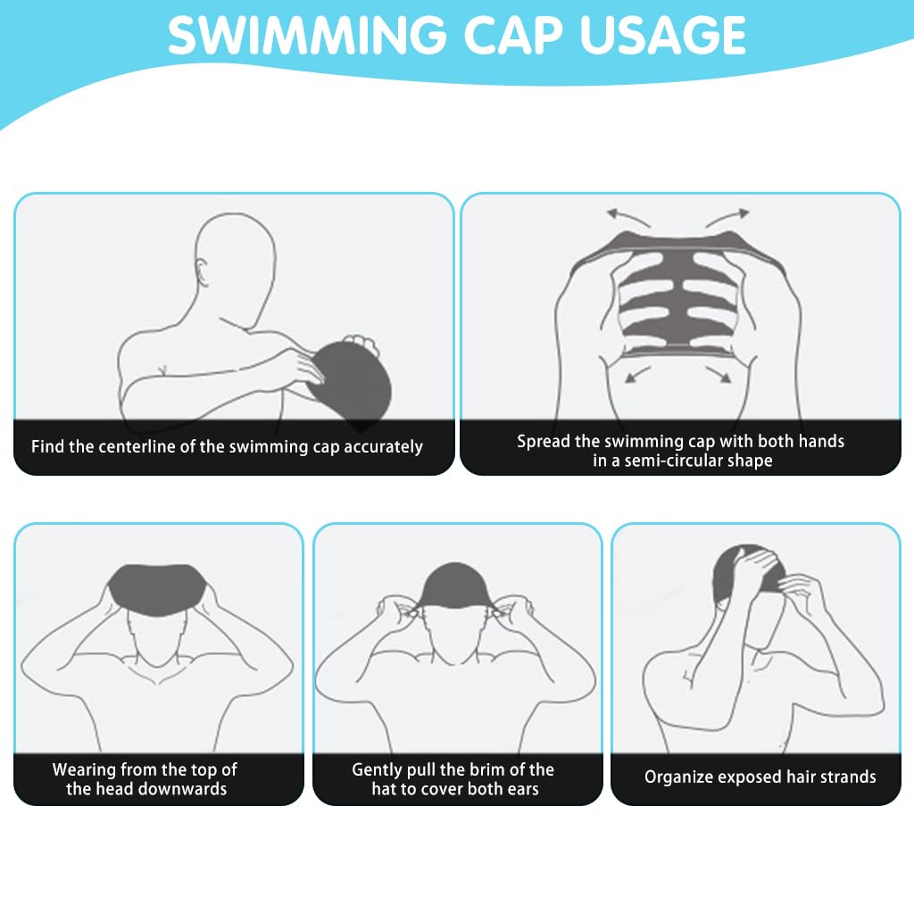 Proberos Kids Swimming Cap for Boys and Girls featuring 3D Dinosaur Design and 18cm Fit