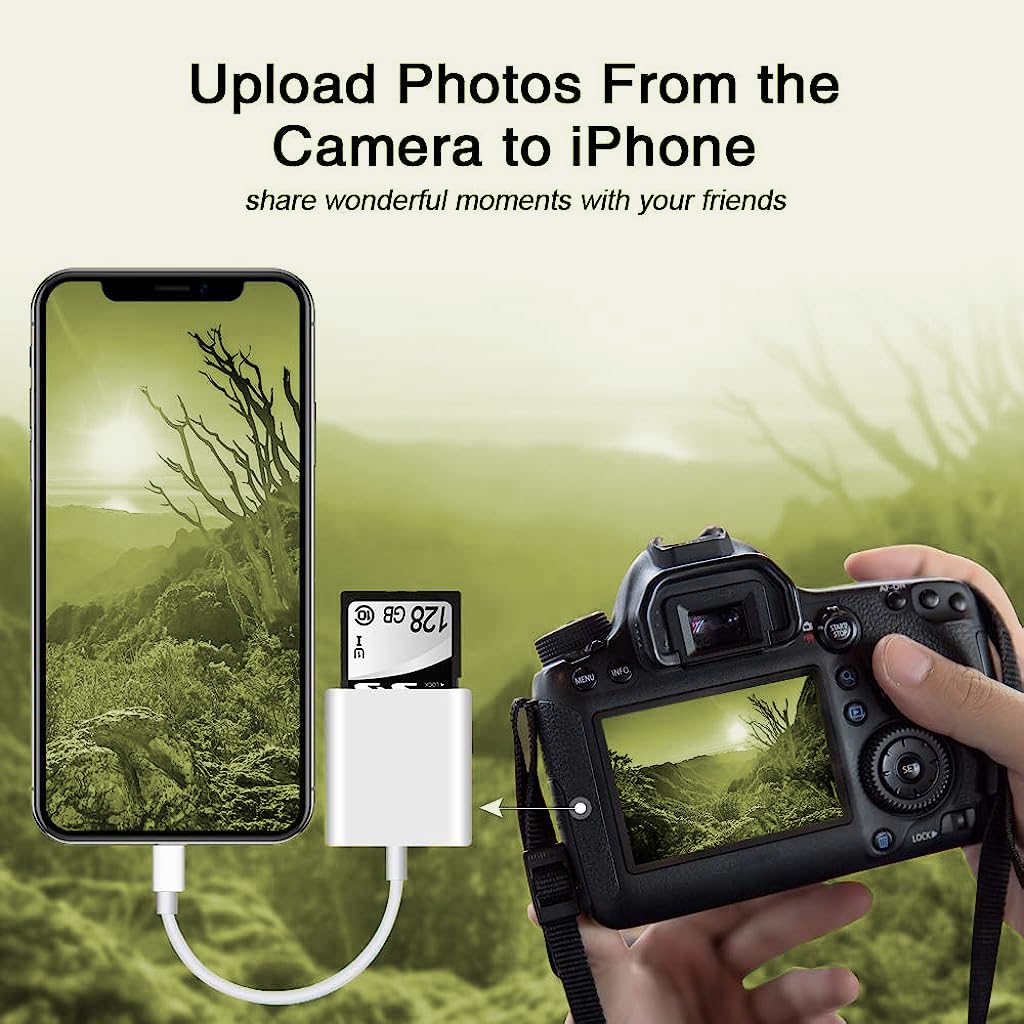 Verilux SD Card Reader for iPhone and iPad with Dual Slot Design | Supports SD & TF Cards