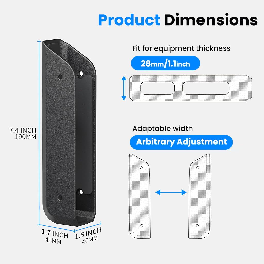 ZORBES Wall Mount Laptop Brackets for Under Desk Use with Non Abrasive Acrylic Strips