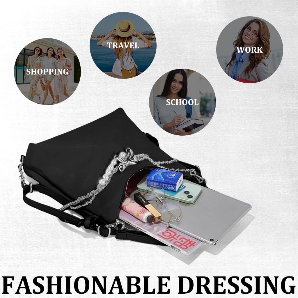 PALAY Hobo Bag for Women with Convertible Backpack Design and Black PU Material | Stylish Shoulder Tote