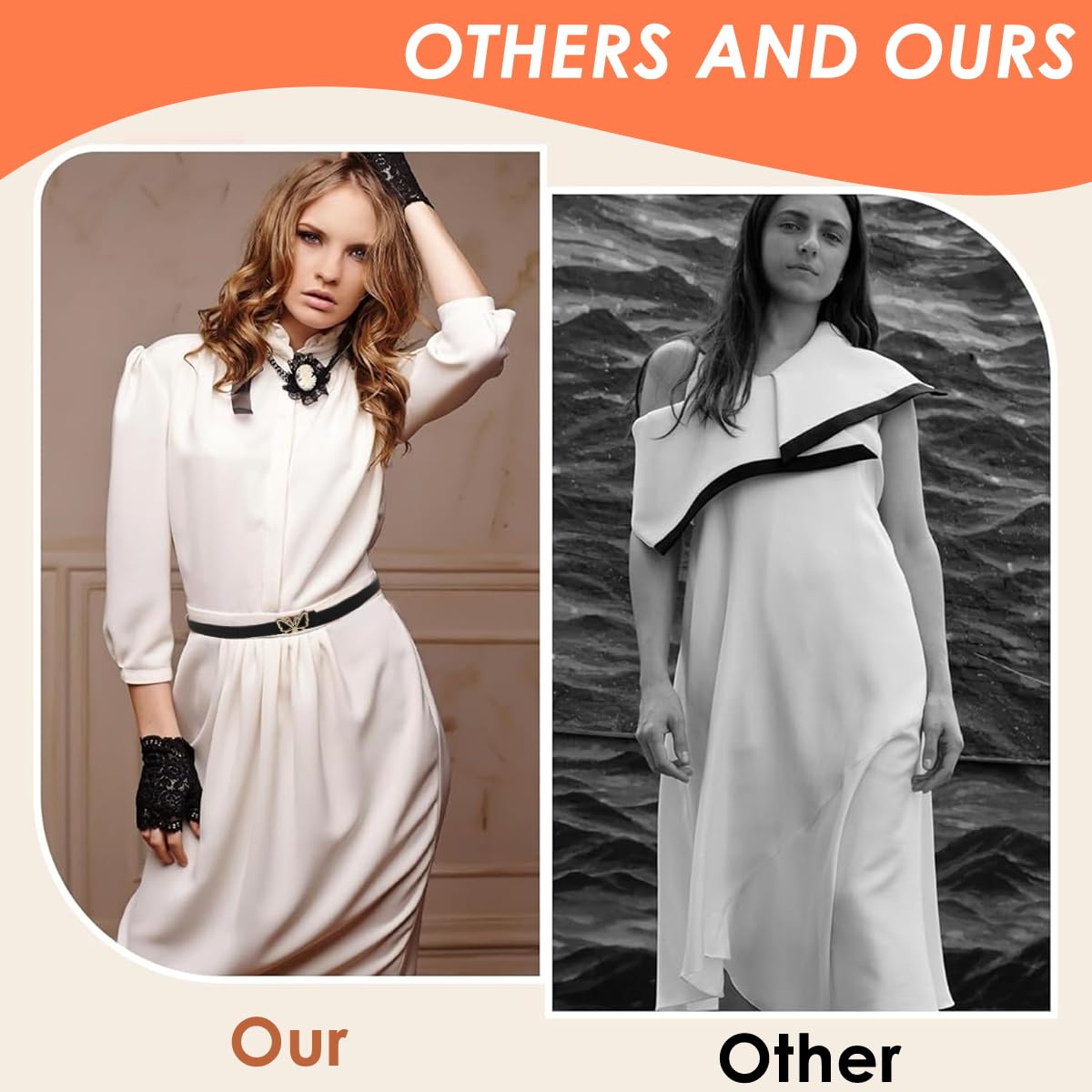 SANNIDHI Belts for Women with Decorative Metal Buckles 5pcs PU Leather Set | Slim Adjustable Design