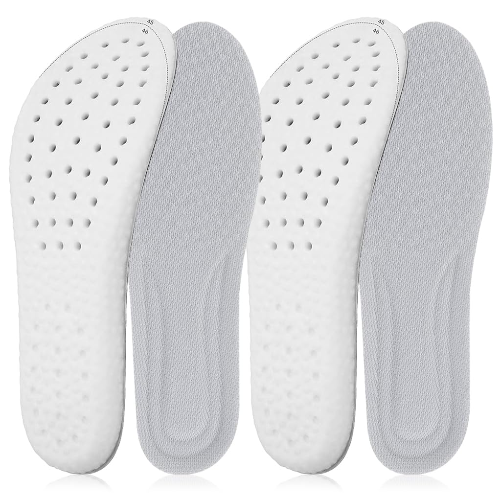 ZIBUYU Insole for Shoes Men with Ergonomic EVA Cushion Support | 2 Pairs Size UK 8-11