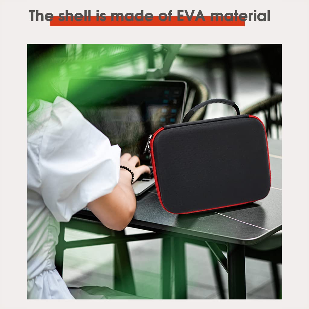 ZORBES Storage Bag for DJI Osmo Mobile 6 with Hard Shell EVA Design and Waterproof PU | Black 3 PCS Portable Carrying Case