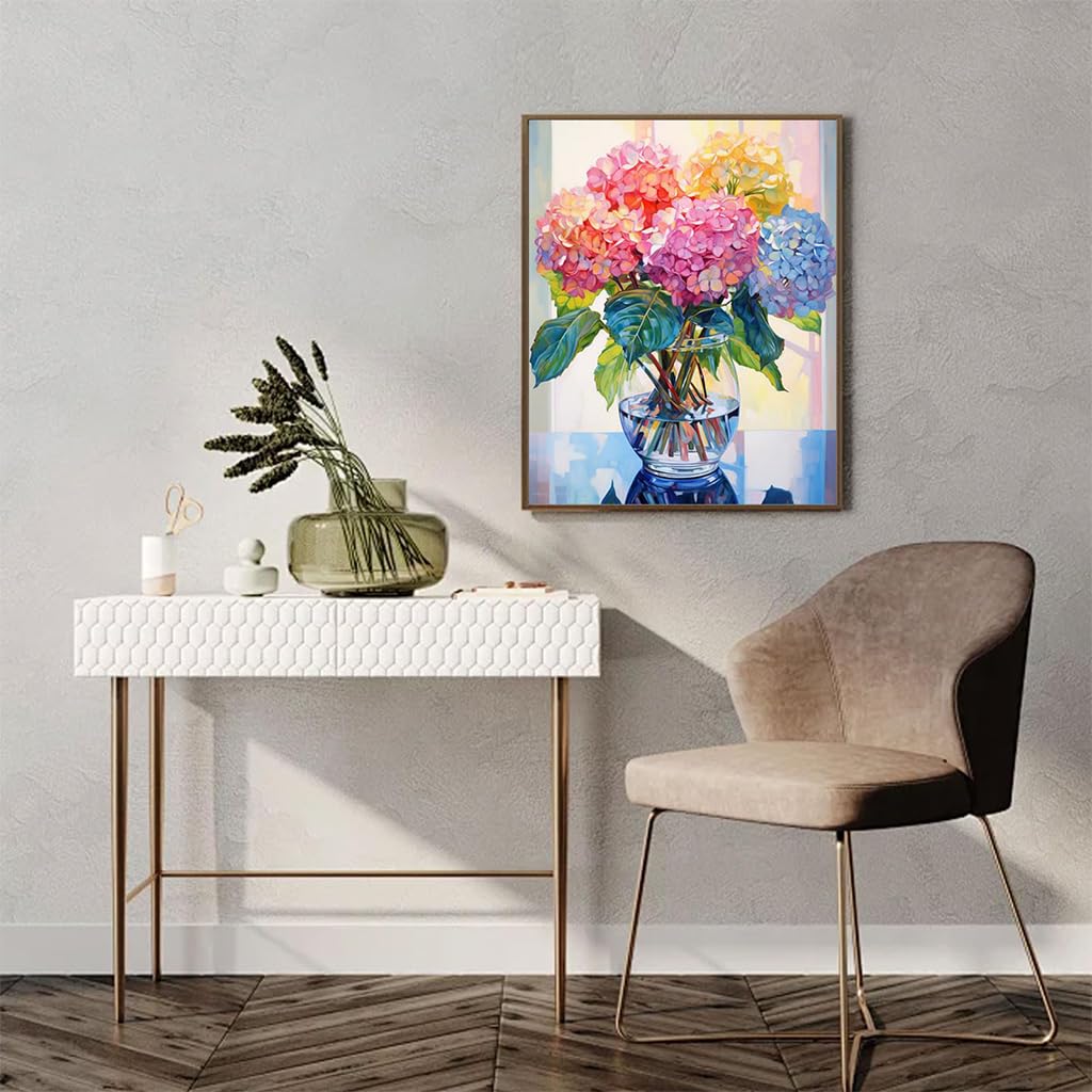 HASTHIP Diamond Painting Kit for Adults 12x16 inch Flowers Art with Full Drill Canvas | Relaxing DIY Home Decor and Gift