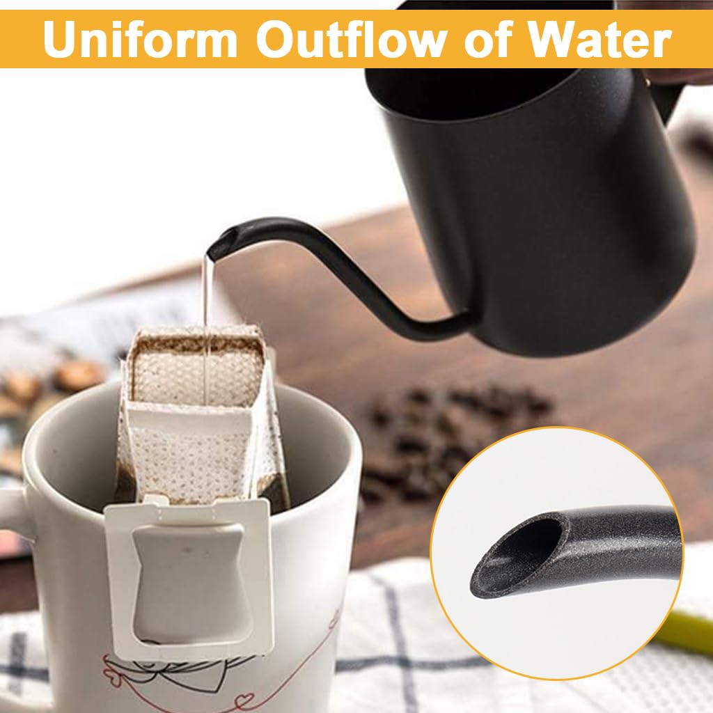 Supvox Gooseneck Water Kettle 350ml for Pour Over Coffee with Heat Proof Handle & 0.45cm Spout
