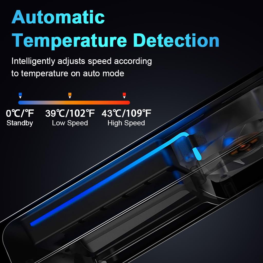 ZORBES USB Cooling Fan for PS5 Pro with Triple Fan Design and LED Blue Light | Low Noise
