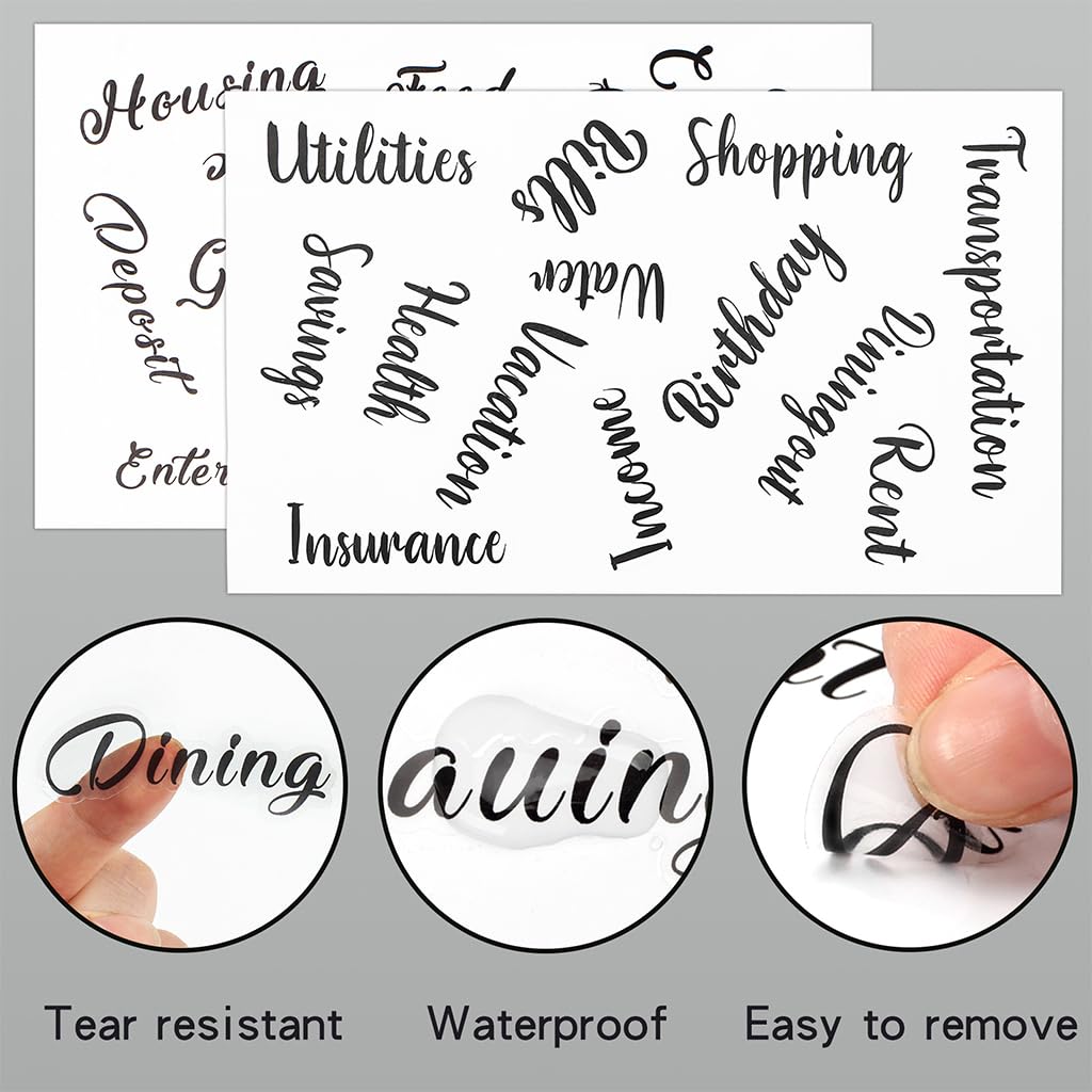 Climberty A6 Budget Binder for Cash Management with 8 Envelopes and 6 Ring PU Cover | Money Organizer for Home and Office