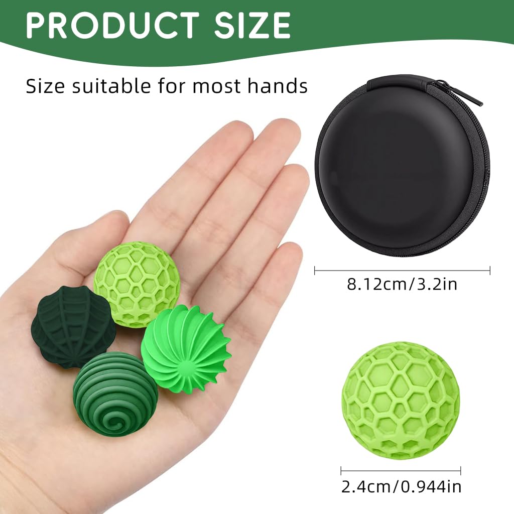 PATPAT Magnetic Balls Stress Relief Toys for Adults with 0.94 in Size and Textured Silicone | Includes Storage Case for Mindful Relaxation
