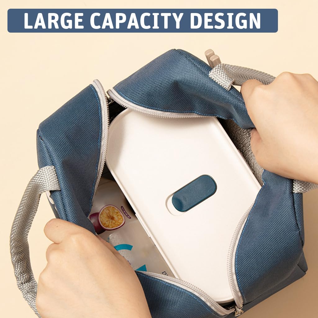 Zibuyu Lunch Bag for School and Office with Aluminum Film Insulation 23x16x22cm | Waterproof Oxford Cloth for Kids and Adults