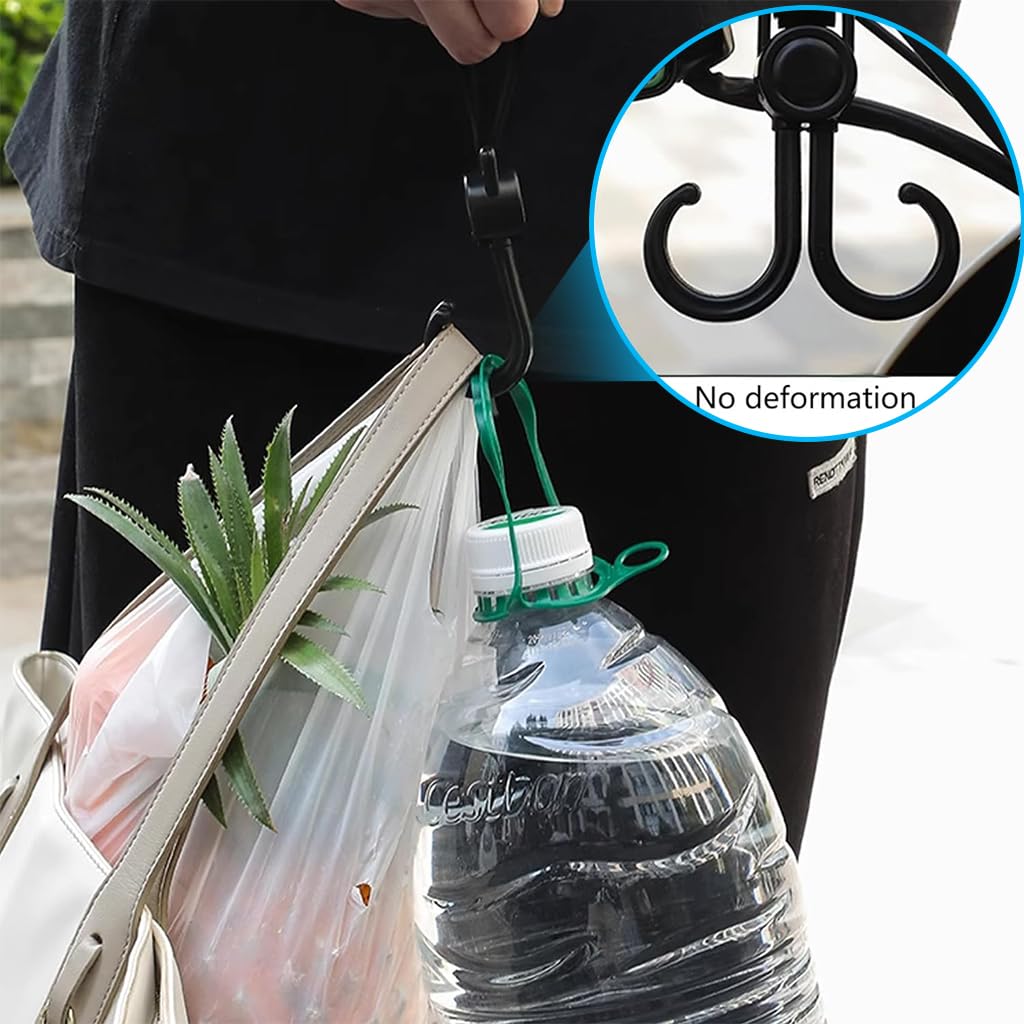 SNOWIE SOFT Stroller Hooks for Bags featuring 360 Degree Rotatable Dual Hooks | 2Pcs Set