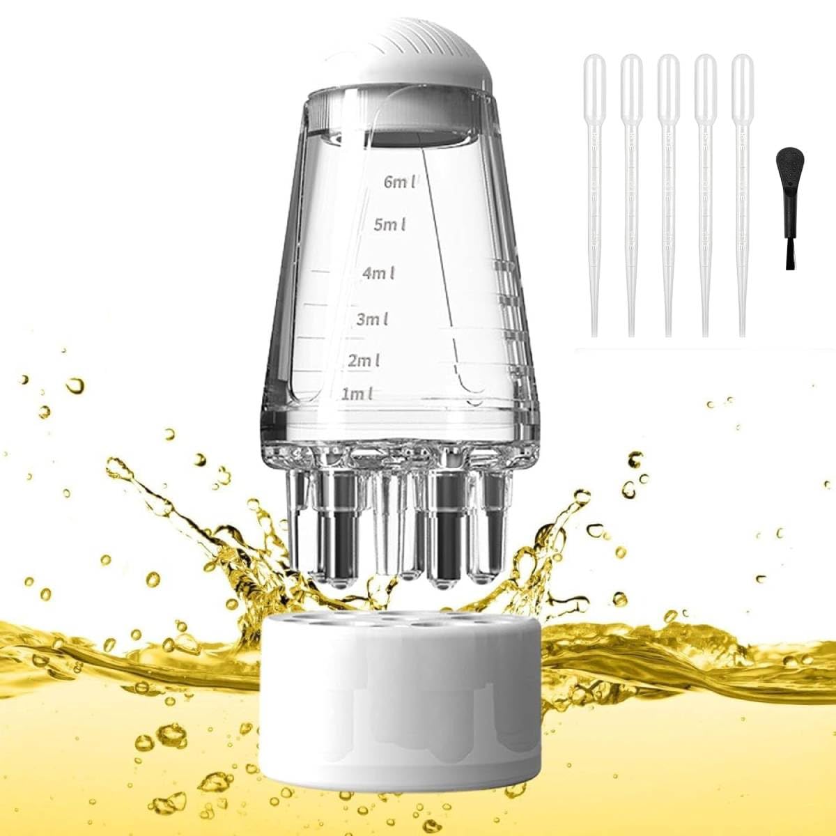 HANNEA® Hair Oil Applicator Medicine Applicator Hair Oil Applicator with Multi Rollerball Scalp Care Essential Oil Applicator 6ml Refillable Travel Hair Oil Applicator for Scalp Treatment, Skin Care