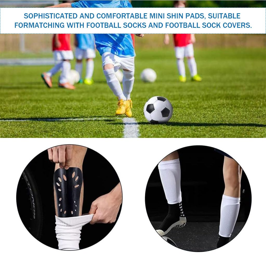 Proberos Shin Guards for Kids with EVA Padded Protection and 13.3 in Knee Socks | Black