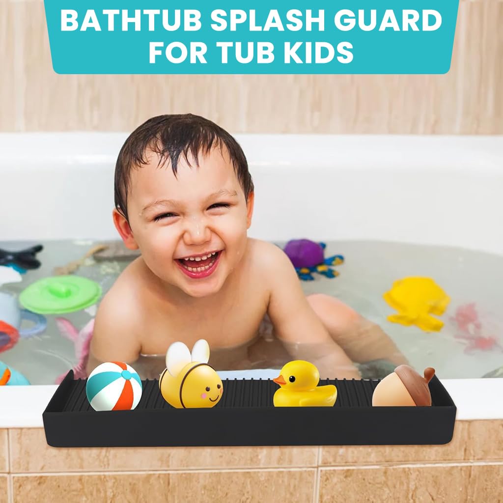 HASTHIP Silicone Sink Edge Protector for Kitchen and Bathtub 4x20 in | 5° Tilt Splash Guard