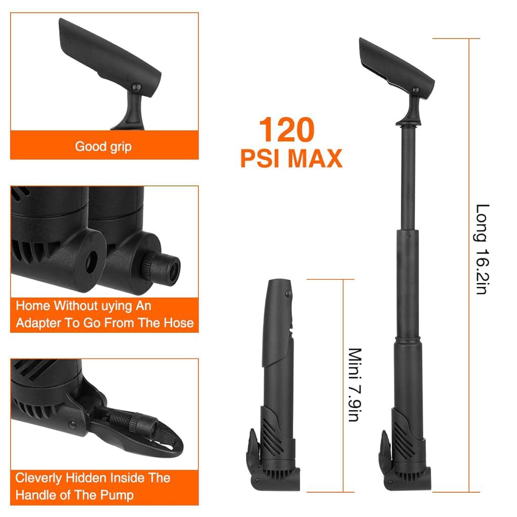 Proberos Bicycle Repair Bag with Portable Pump and Multi Tool for Road & Mountain Bikes | Compact All in One Tyre Maintenance Kit