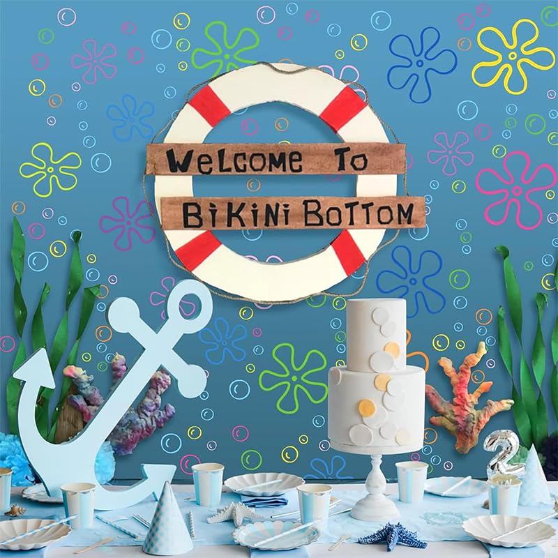 HASTHIP Flowers and Bubbles Wall Decals for Home Decoration with 177 Pcs PVC Stickers