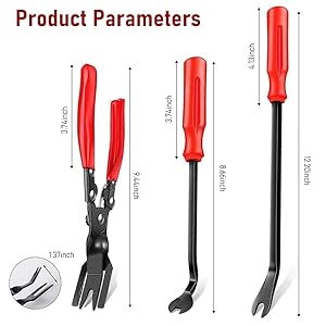 STHIRA® 6PCS Car Repair Tool Clip Pliers Set Rubber Clip Remover Car Trim Removal Kit Fastener Pry Set Repairing with Storage Bag