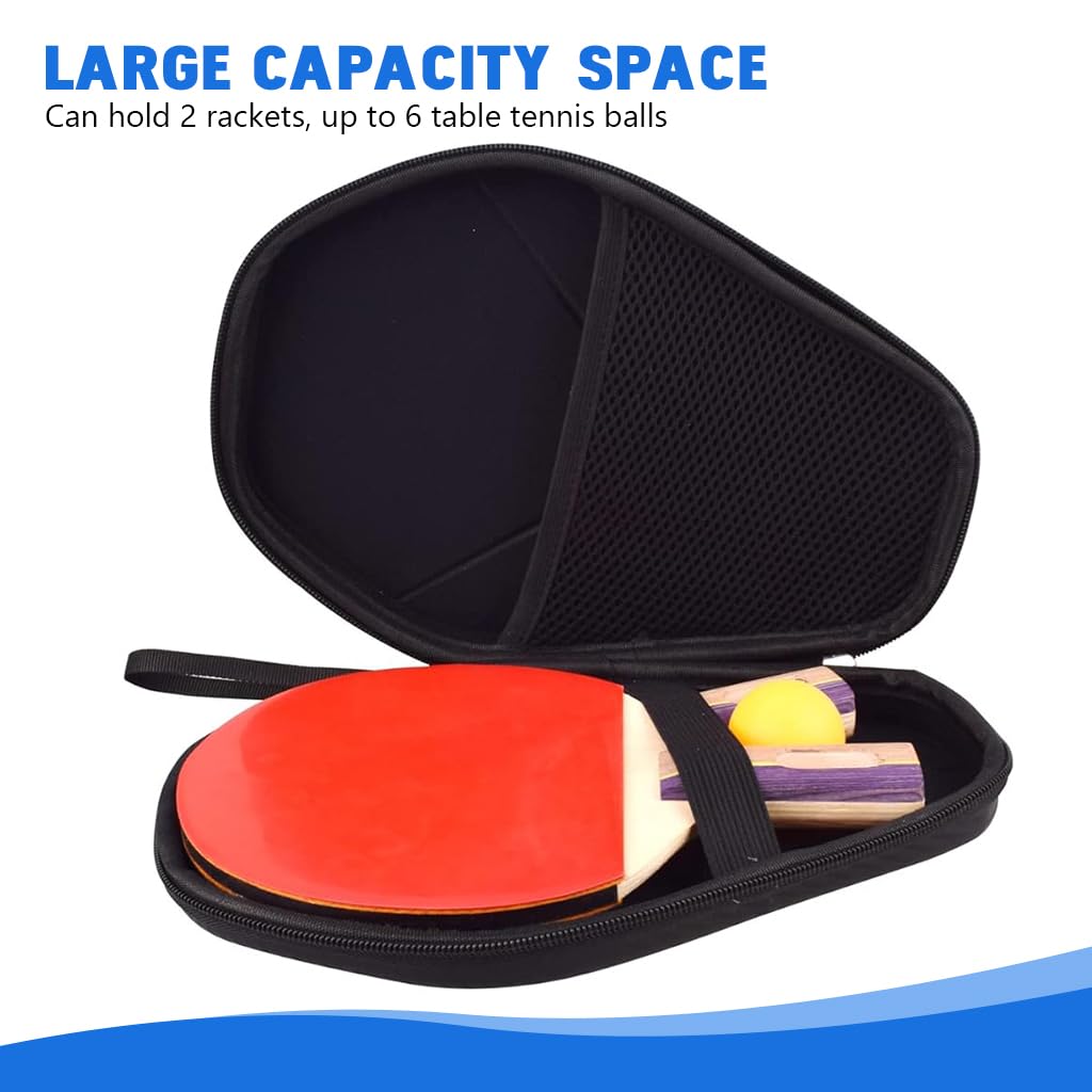 Proberos Table Tennis Paddle Case with EVA Hard Shell Carbon Fiber Pattern | Waterproof Storage Bag