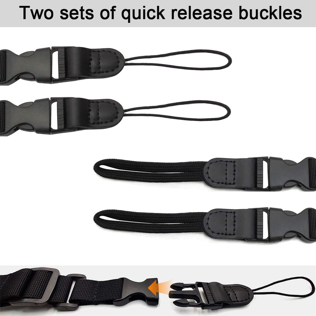 ZORBES Camera Shoulder Strap for DSLR and Mirrorless Cameras with Quick Release | Adjustable Shock Relief Sling