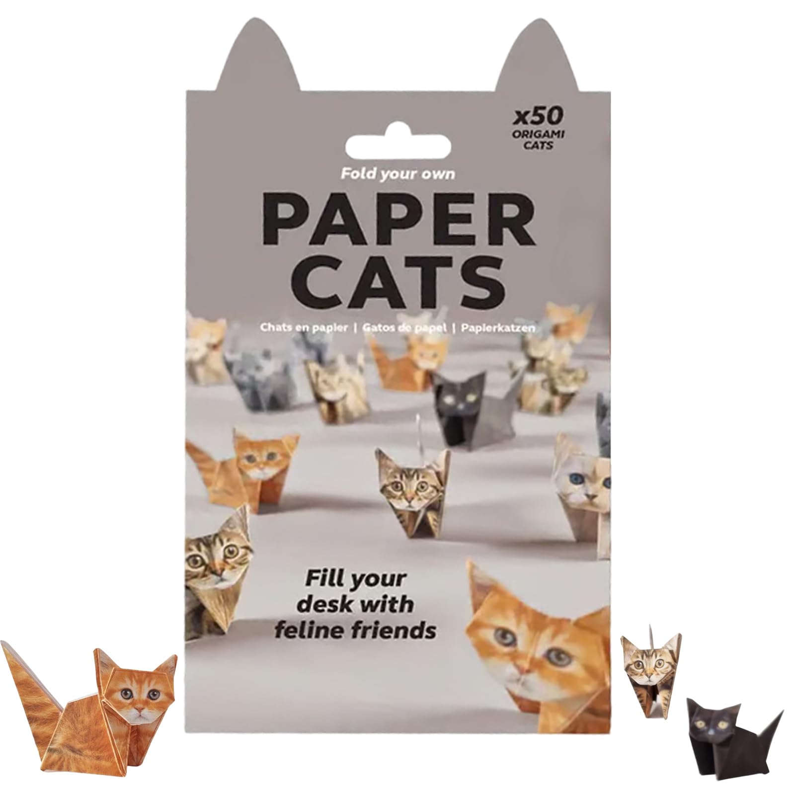 OFIFO DIY Paper Folding Art Kit for Kids and Adults featuring Cute Cat Origami | Hands-on Craft to Improve Fine Motor Skills