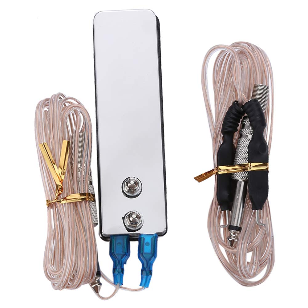 Hannea Tattoo Kit for Practice with 15 x 20cm Skin and 8 Wrap Coils | Black UK Plug