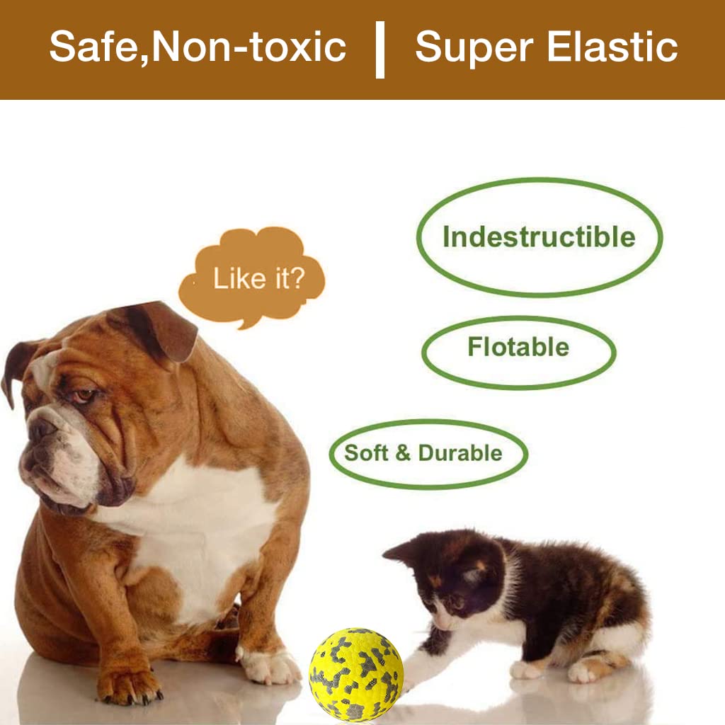 Qpets Dog Ball for Interactive Play with 3 inch Size and Eco Friendly E TPU Material | Waterproof and Easy to Clean