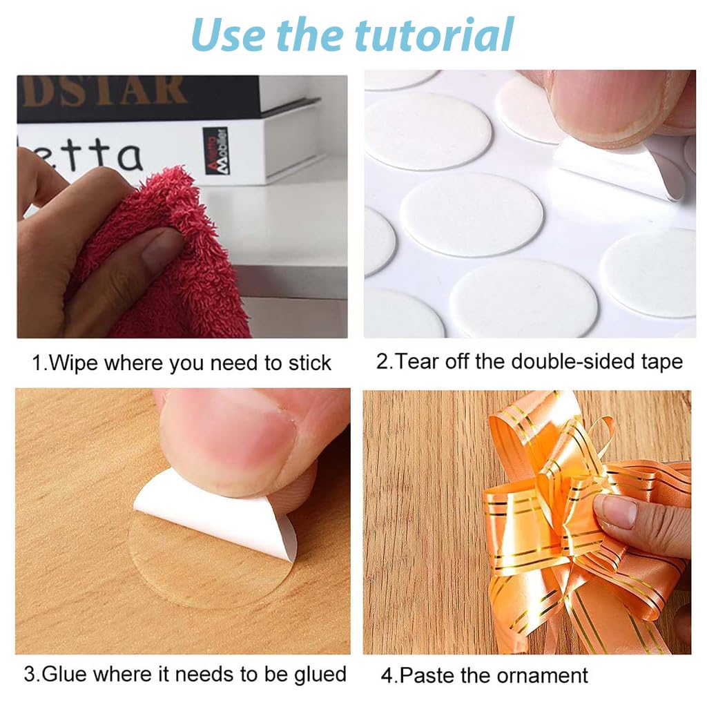 Zibuyu Balloon Glue Dots for Party Decorations with 210 pcs 0.39 in Acrylic Adhesive | DIY Crafts